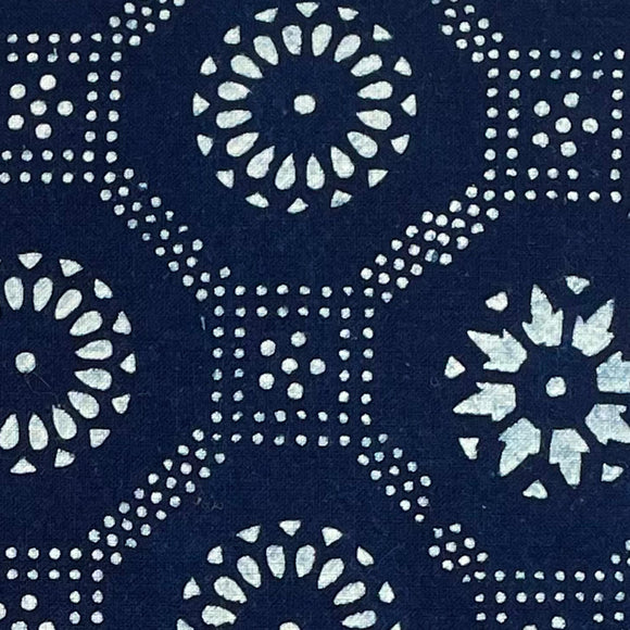 BP5 Indigo block printed pillow cover